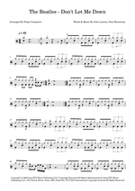 Don't Let Me Down - The Beatles drum sheet music