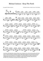 Keep the Faith - Michael Jackson drum sheet music