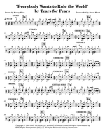 Everybody Wants to Rule the World - Tears for Fears drum sheet music