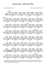 Why Oh Why - Celine Dion drum sheet music