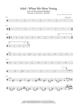 When We Were Young - Adele drum sheet music