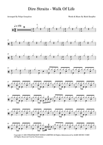 Walk of Life - Dire Straits drum sheet music