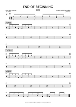 End of Beginning - Djo drum sheet music