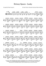 Lucky - Britney Spears drum sheet music
