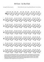 In Da Club - 50 Cent drum sheet music
