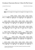 Down on the Corner - Creedence Clearwater Revival drum sheet music