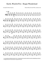 Boogie Wonderland - Earth, Wind & Fire drum sheet music