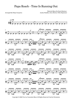 Time Is Running Out - Papa Roach drum sheet music