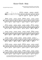 Ruby - Kaiser Chiefs drum sheet music