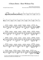 Here Without You - 3 Doors Down drum sheet music