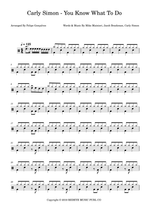 You Know What to Do - Carly Simon drum sheet music