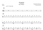 Faded - Alan Walker drum sheet music
