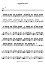 Supernatural Ariana Grande Full Drum Transcription / Drum Sheet Music SheetMusicDirect D