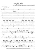 Now and Then - The Beatles drum sheet music