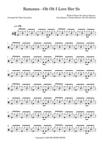 Oh Oh I Love Her So - Ramones drum sheet music