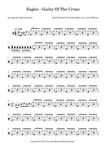 Guilty of the Crime - Eagles drum sheet music