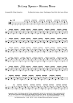 Gimme More - Britney Spears drum sheet music