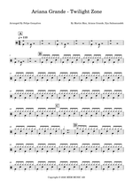 Twilight Zone - Ariana Grande drum sheet music
