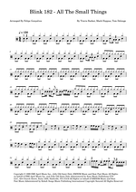 All the Small Things - Blink 182 drum sheet music