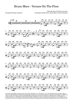 Versace on the Floor - Bruno Mars drum sheet music