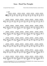 Need You Tonight - INXS drum sheet music