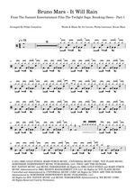 It Will Rain - Bruno Mars drum sheet music