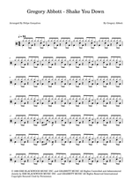 Shake You Down - Gregory Abbott drum sheet music