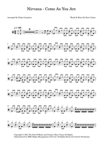 Come As You Are - Nirvana drum sheet music