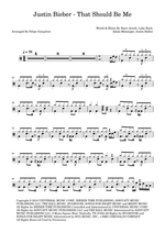 That Should Be Me - Justin Bieber drum sheet music