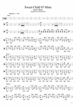 Sweet Child O' Mine - Guns N' Roses drum sheet music