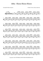 Elaine - ABBA drum sheet music