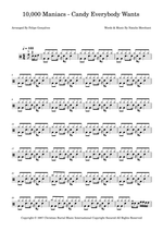 Candy Everybody Wants - 10,000 Maniacs drum sheet music
