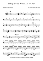 Where Are You Now - Britney Spears drum sheet music