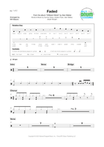 Faded - Alan Walker drum sheet music