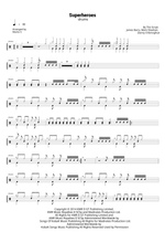 Superheroes - The Script drum sheet music