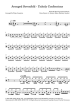 Unholy Confessions - Avenged Sevenfold drum sheet music