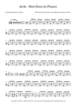 Shot Down in Flames - AC/DC drum sheet music