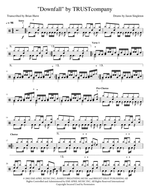 Downfall - Trust Company drum sheet music
