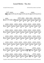 You Are - Lionel Richie drum sheet music