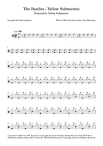 Yellow Submarine - The Beatles drum sheet music