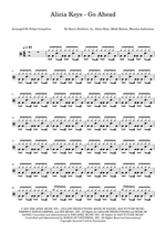 Go Ahead - Alicia Keys drum sheet music