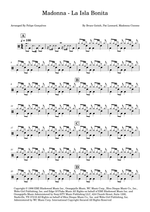 La Isla Bonita - Madonna drum sheet music