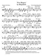 Five Magics - Megadeth drum sheet music