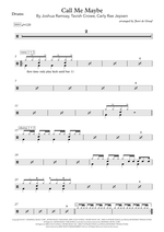 Call Me Maybe - Carly Rae Jepsen drum sheet music