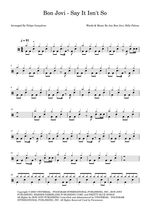 Say It Isn't So - Bon Jovi drum sheet music