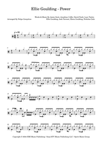 Power - Ellie Goulding drum sheet music
