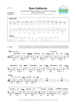 Dani California - Red Hot Chili Peppers drum sheet music