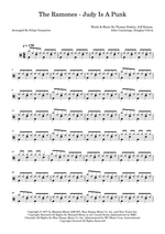 Judy Is a Punk - Ramones drum sheet music
