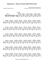 You're Gonna Kill That Girl - Ramones drum sheet music