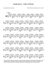 Like a Stone - Audioslave drum sheet music